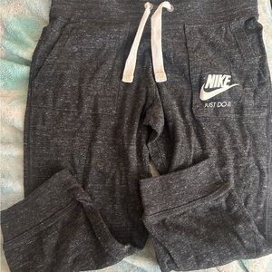 Nike Kids Charcoal Joggers with White Accents
